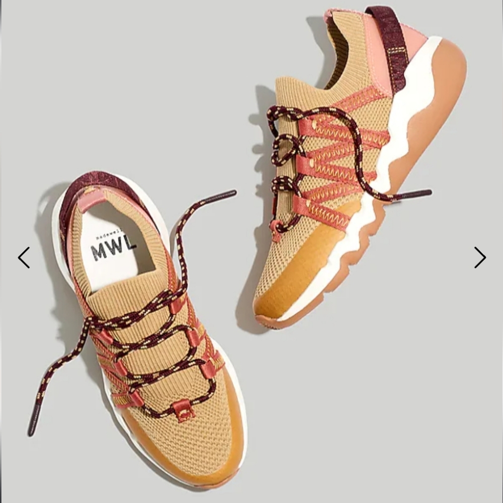 Madewell Field Knit Sneakers Desert Dune Tennis Shoes Size 6.5